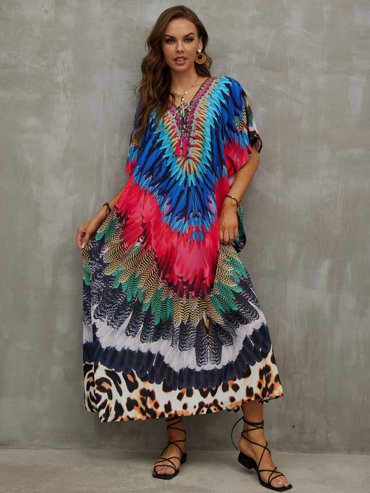 Printed Beach Cover-Up
