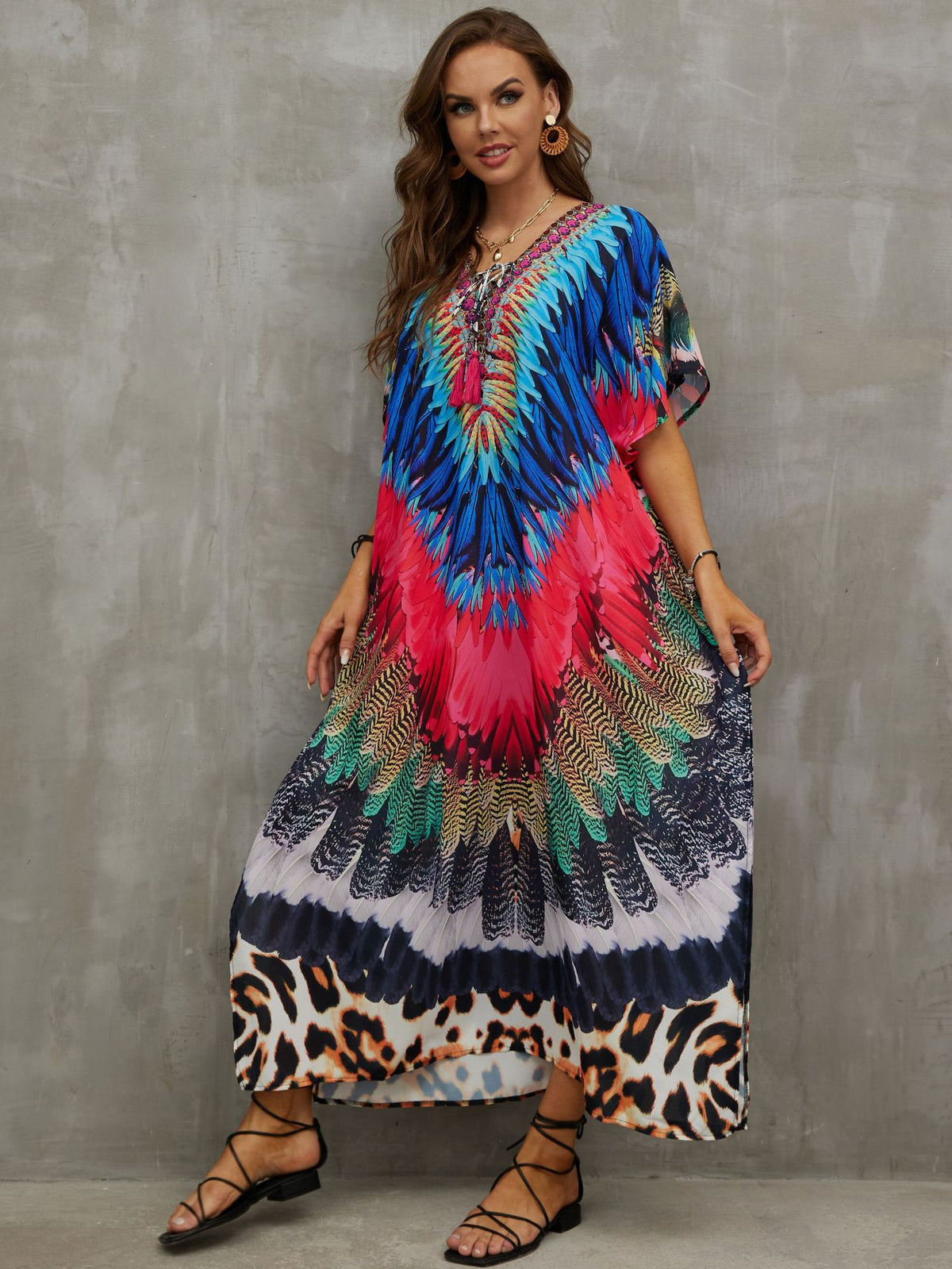 Printed Beach Cover-Up