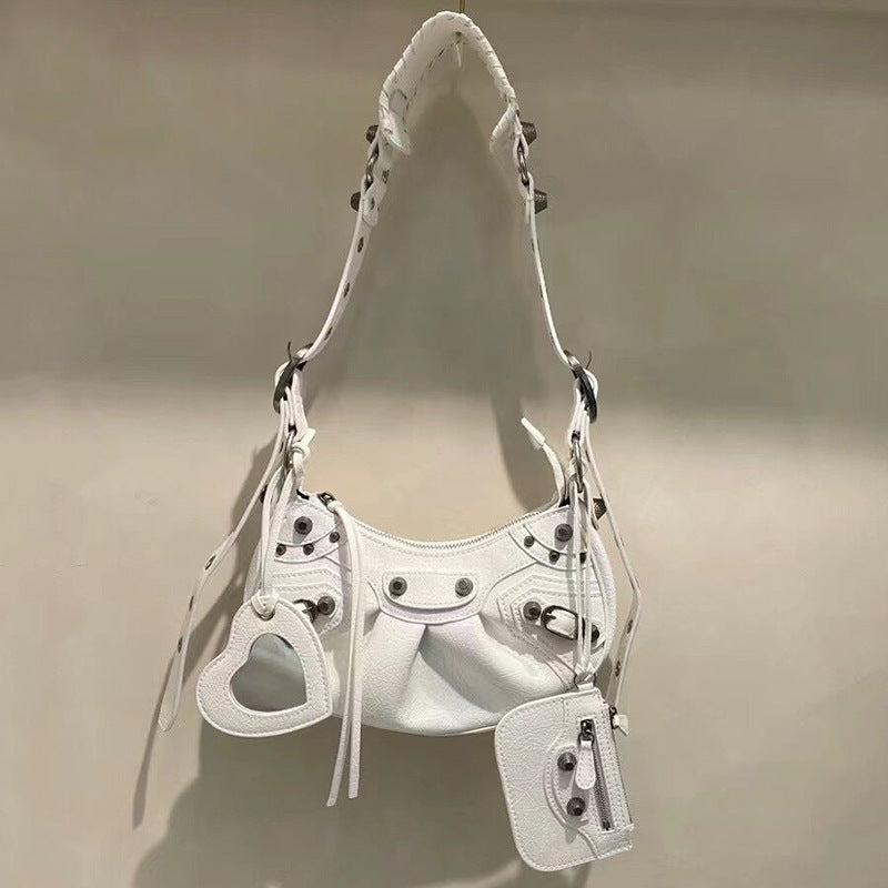 Crescent Genuine Leather Crossbody Bag