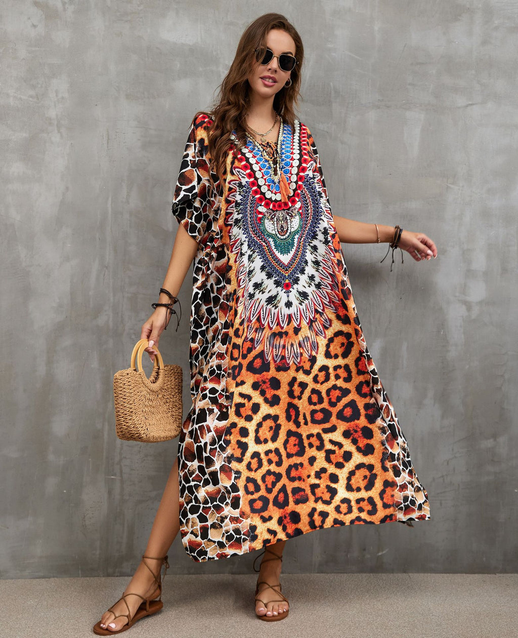 Printed Beach Cover-Up