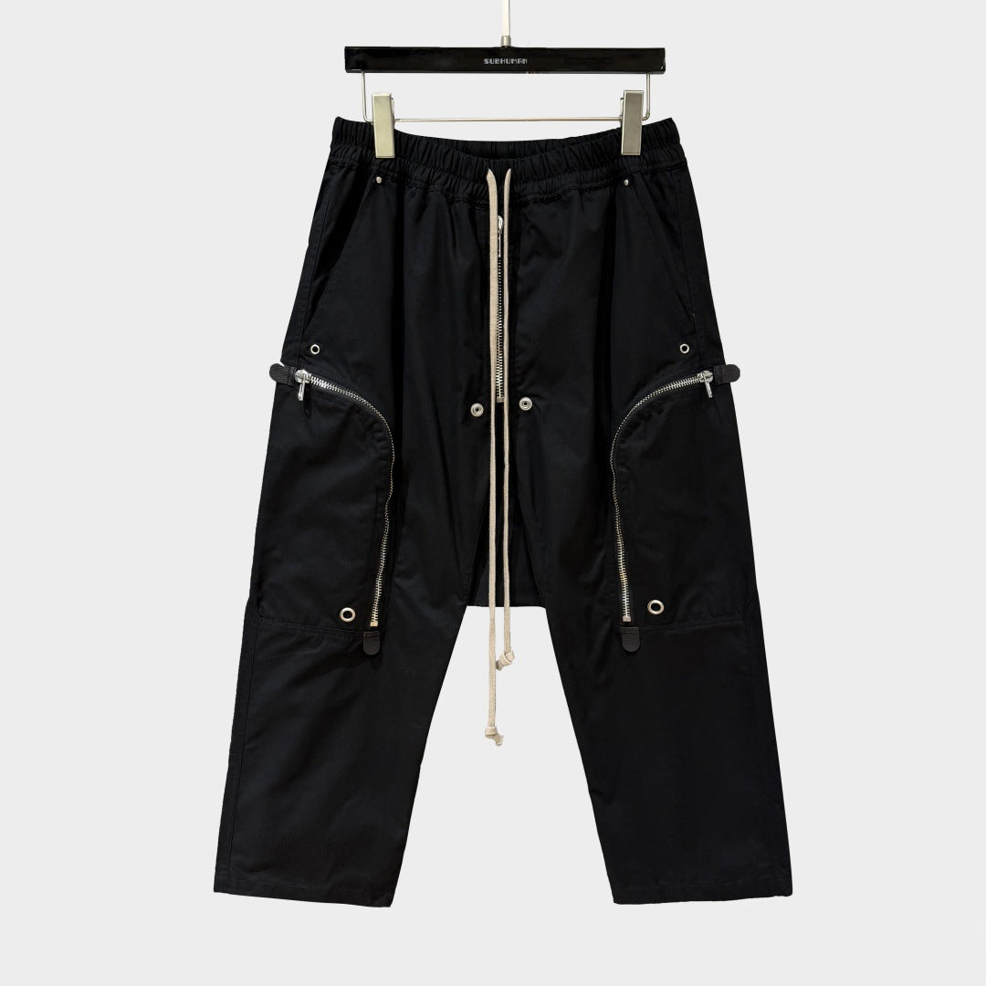 Men’s Multi-Pocket Cropped Casual Pants