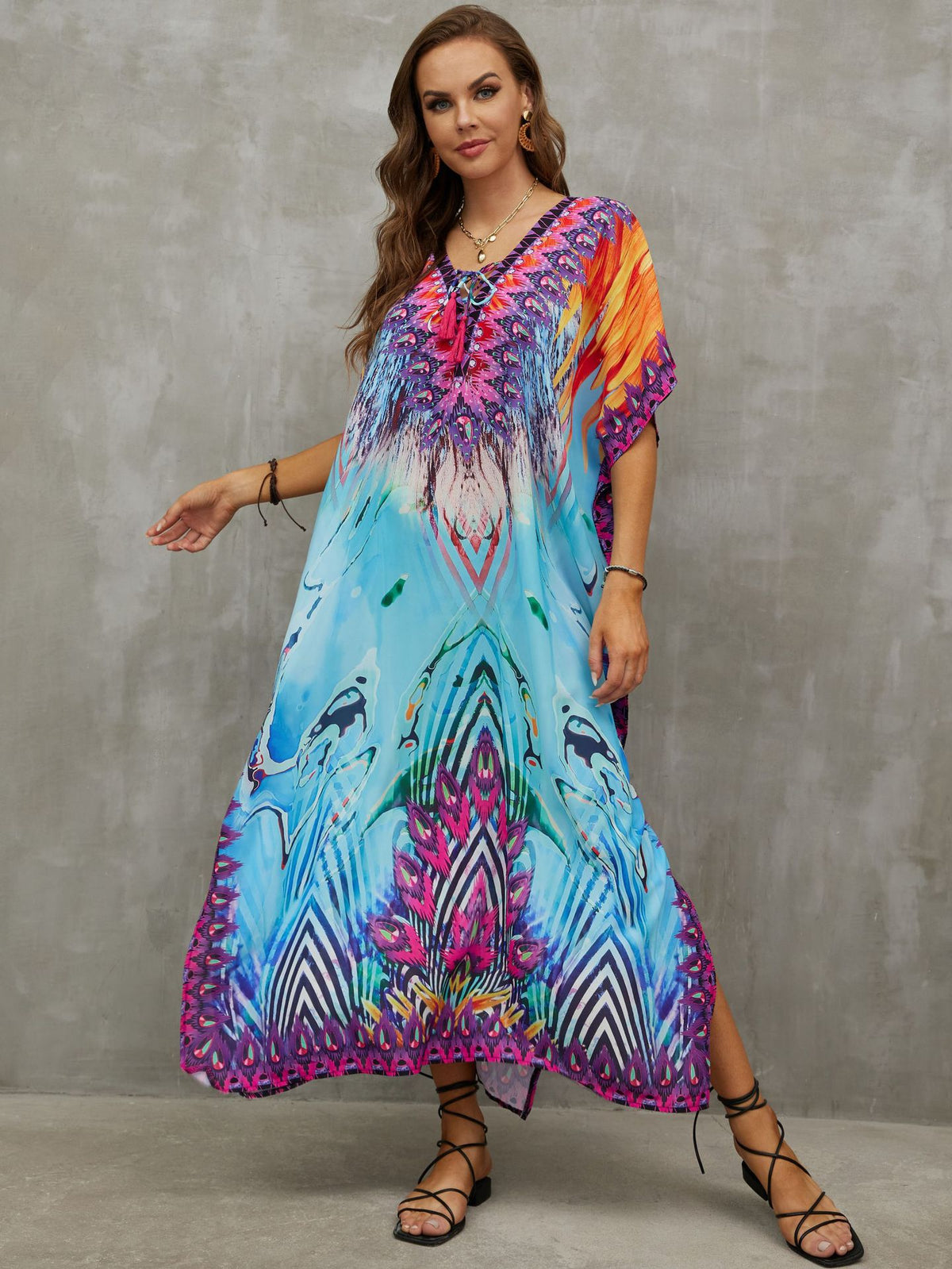 Printed Beach Cover-Up