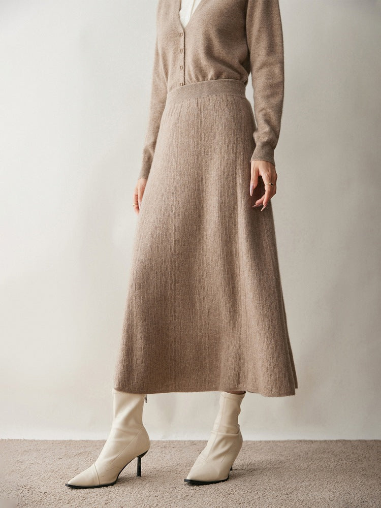 Women’s Cashmere-Style A-Line Skirt