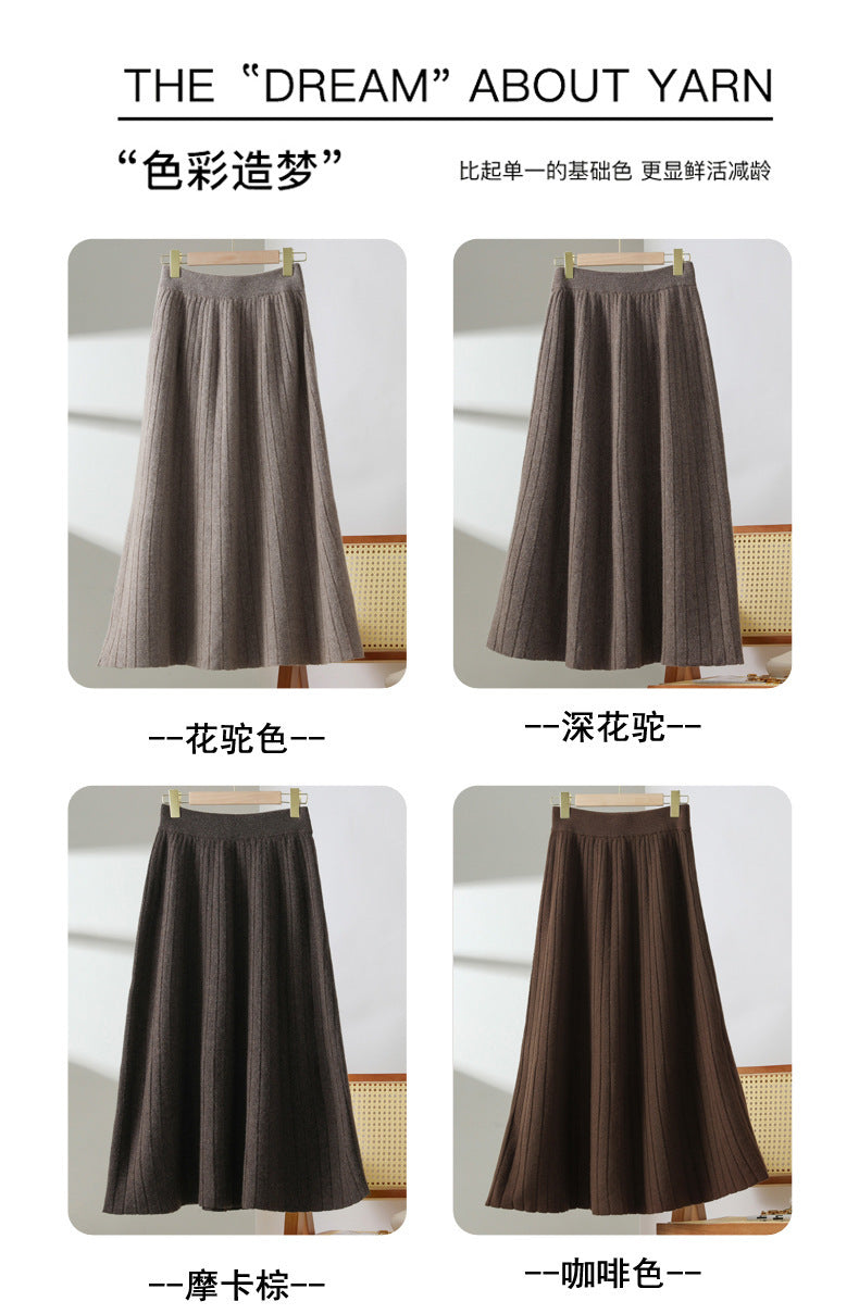 Women’s Wool Pleated Skirt