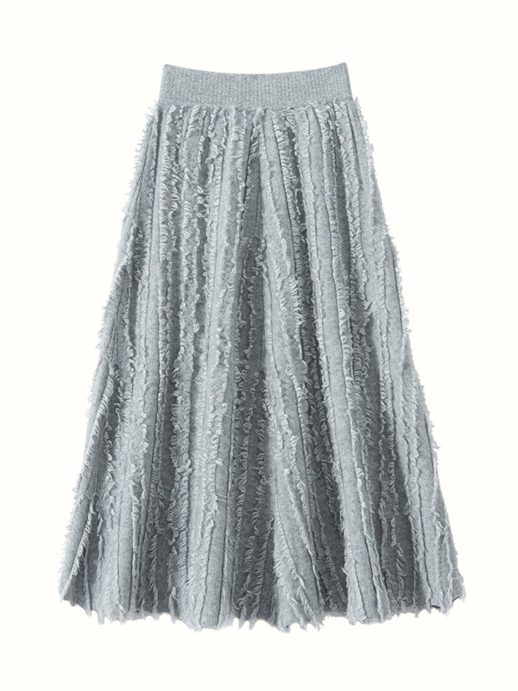 Women’s Cashmere A-Line Midi Skirt