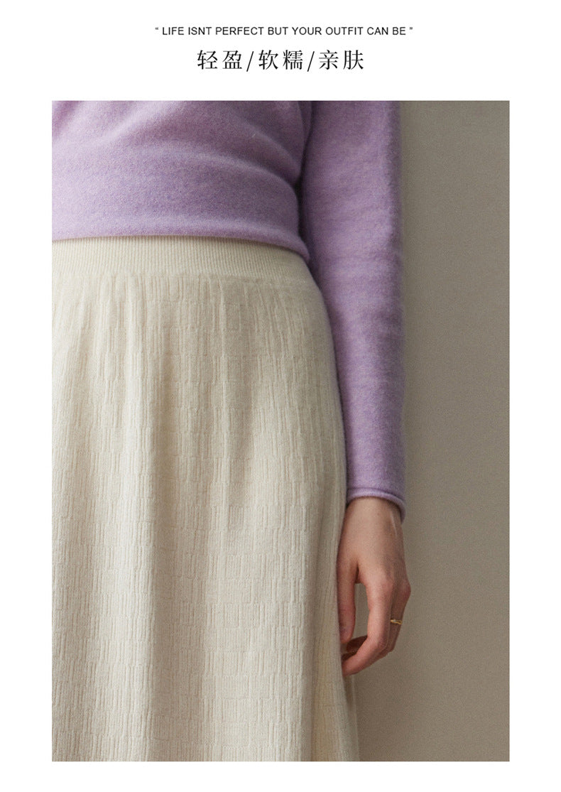 Women’s Cashmere-Style A-Line Skirt