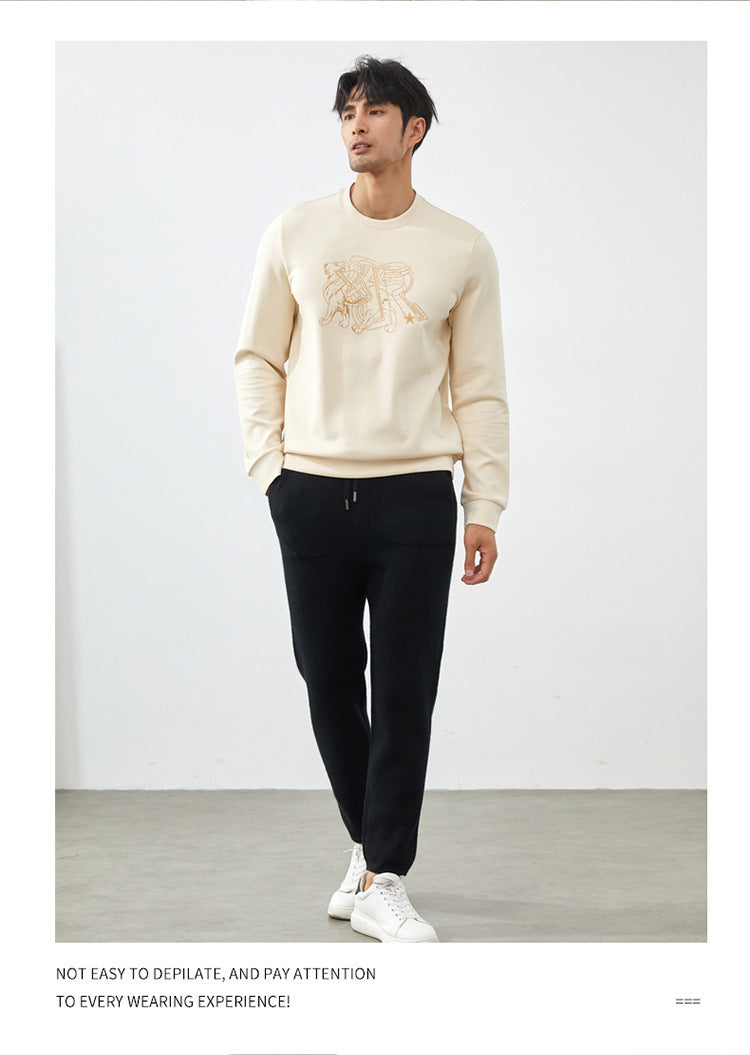 Men’s Cashmere-Wool Straight-Leg Pants