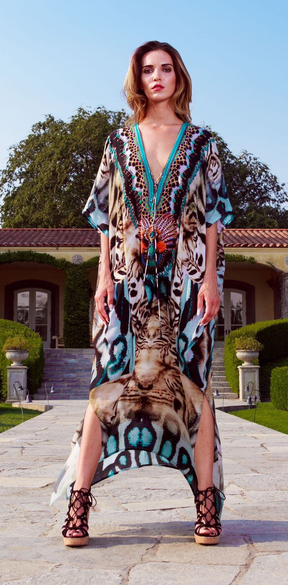 Printed Beach Cover-Up