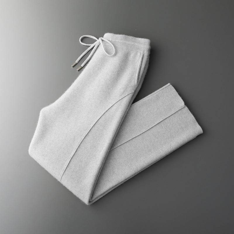 Men’s Cashmere-Style Straight-Leg Pants