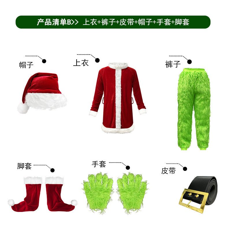 Green Holiday Monster Costume Set