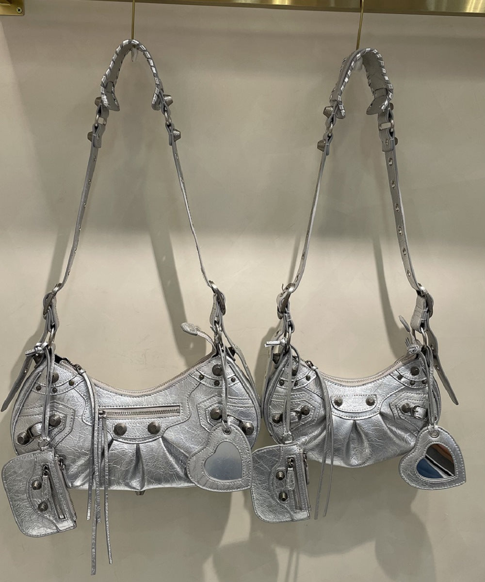Crescent Genuine Leather Crossbody Bag