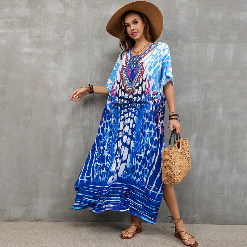 Printed Beach Cover-Up