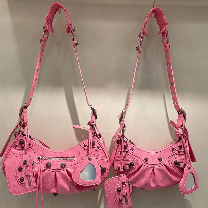 Crescent Genuine Leather Crossbody Bag