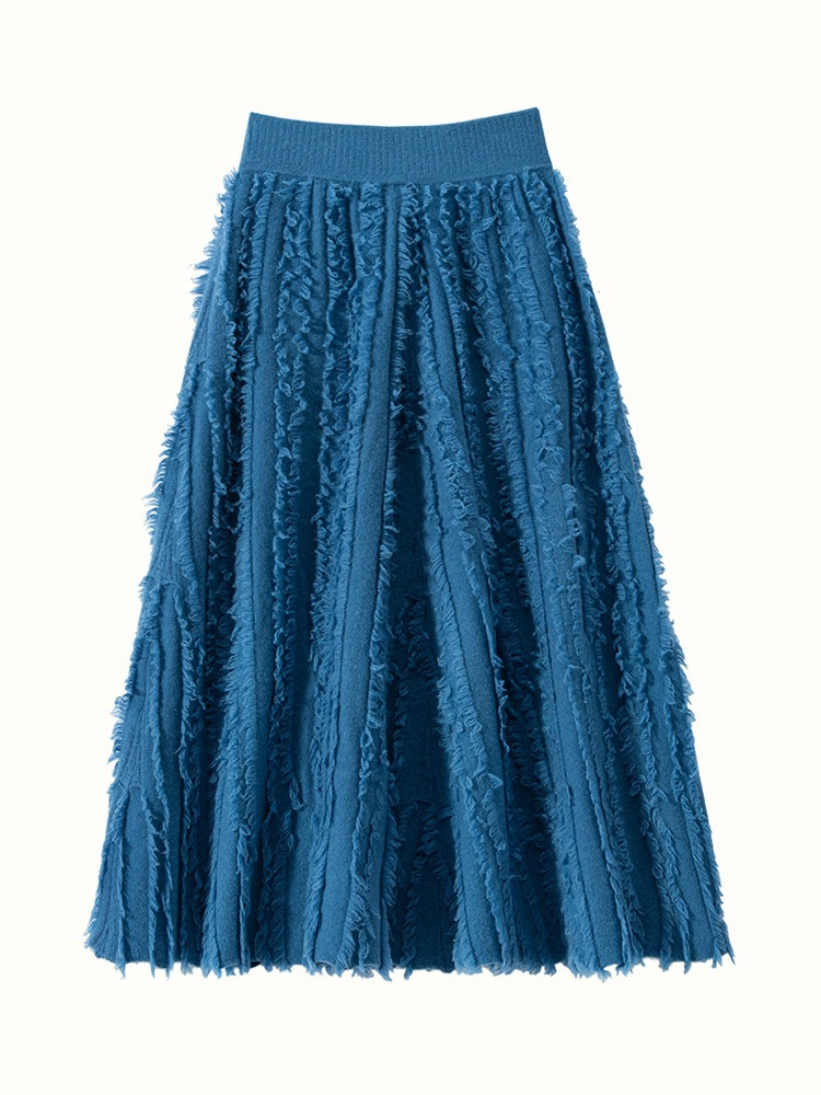 Women’s Cashmere A-Line Midi Skirt