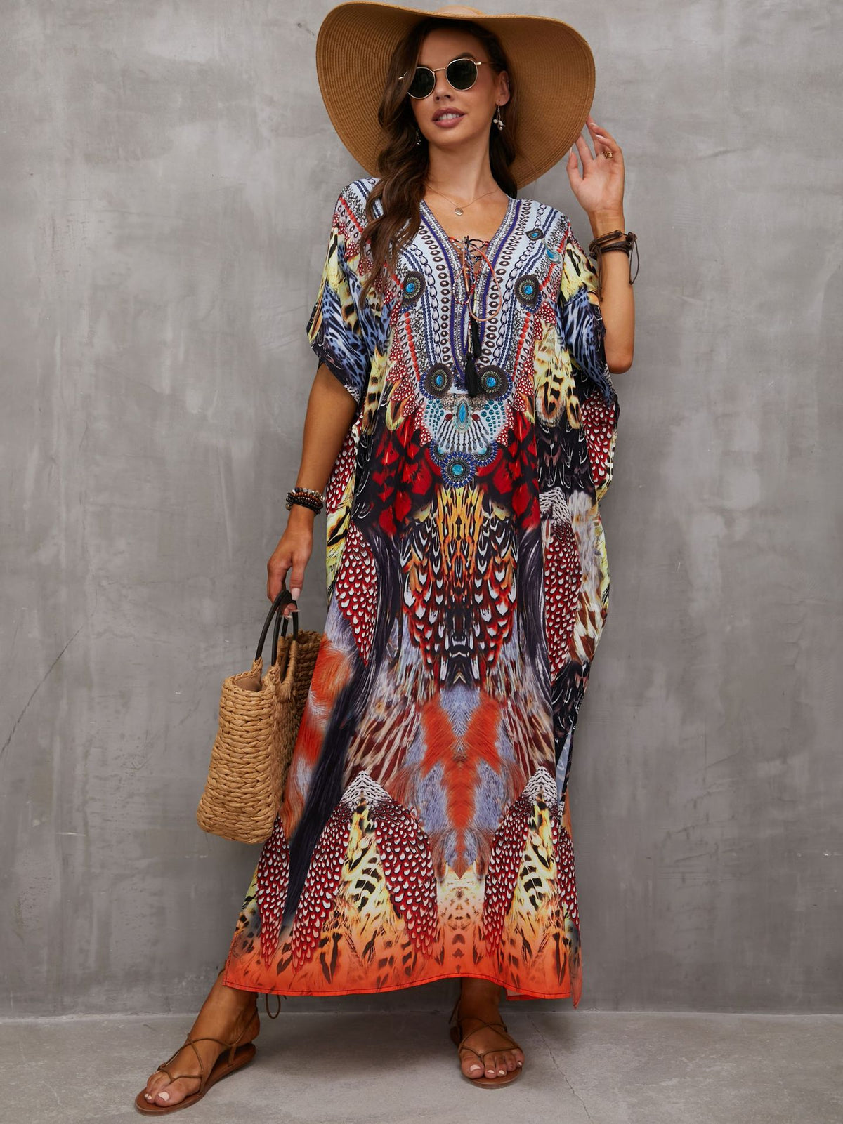 Printed Beach Cover-Up