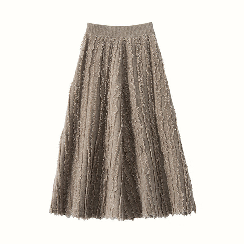 Women’s Cashmere A-Line Midi Skirt