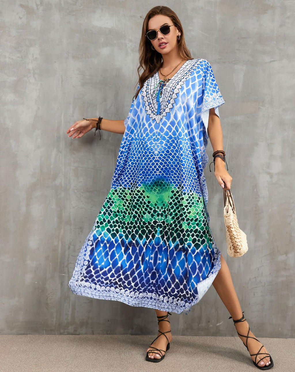 Printed Beach Cover-Up
