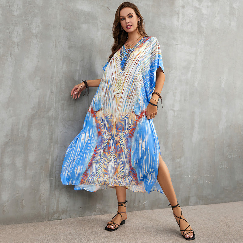 Printed Beach Cover-Up
