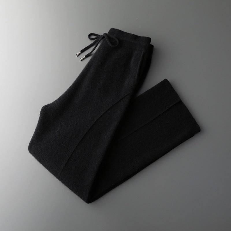 Men’s Cashmere-Style Straight-Leg Pants