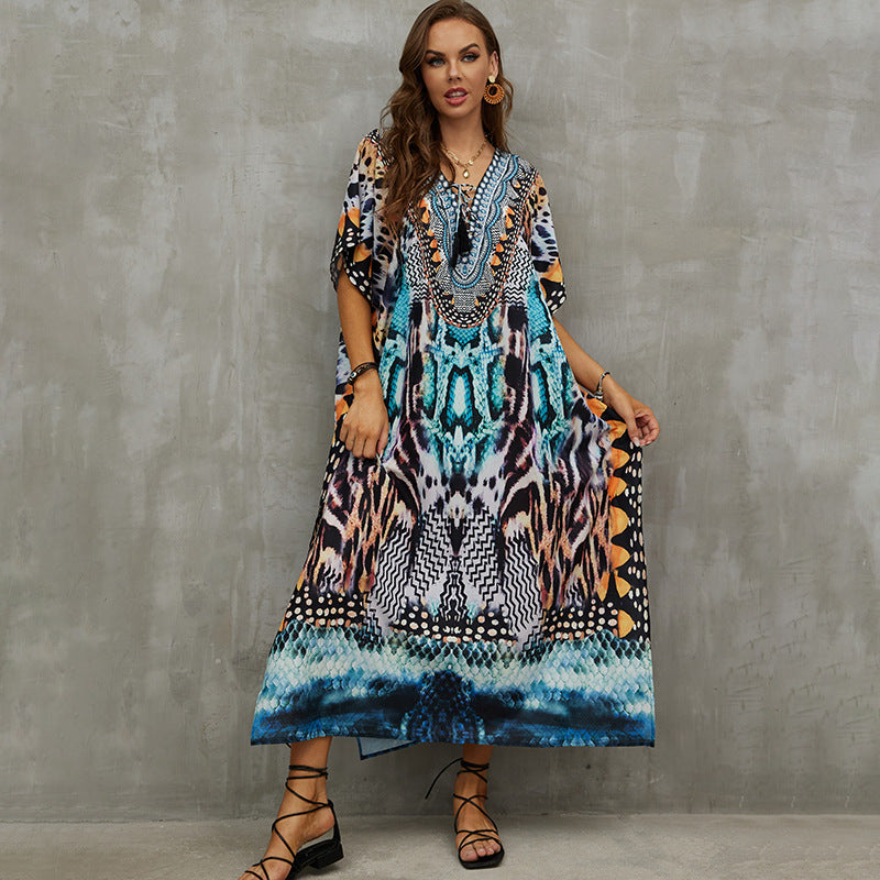 Printed Beach Cover-Up