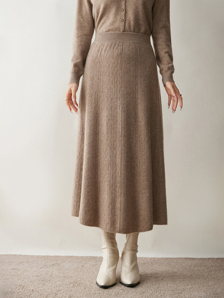 Women’s Cashmere-Style A-Line Skirt
