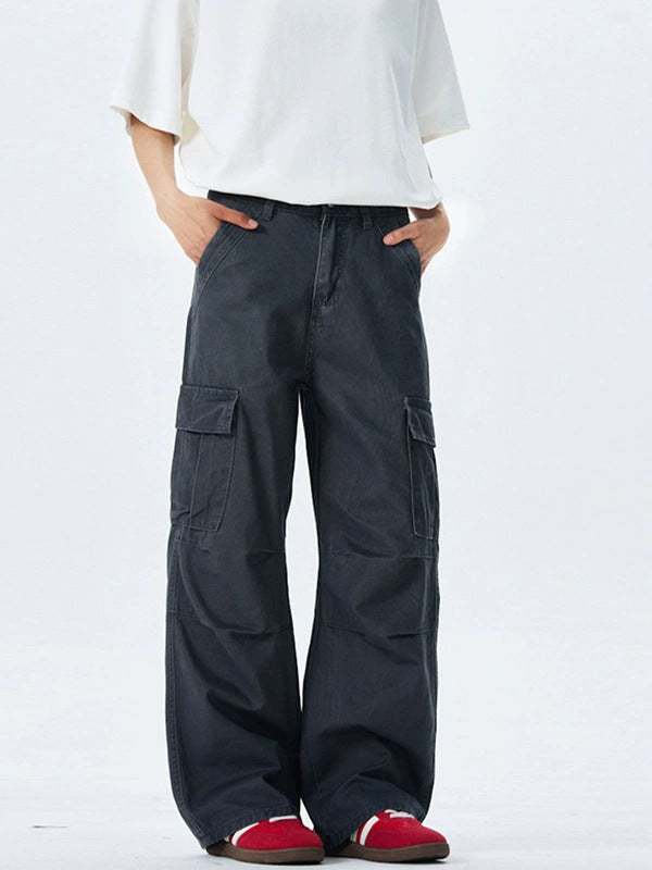 Vintage Wide-Leg Utility Pants