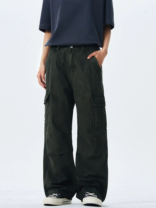 Vintage Wide-Leg Utility Pants