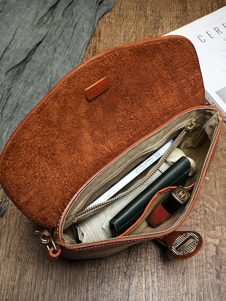 Genuine Leather Vintage Saddle Bag