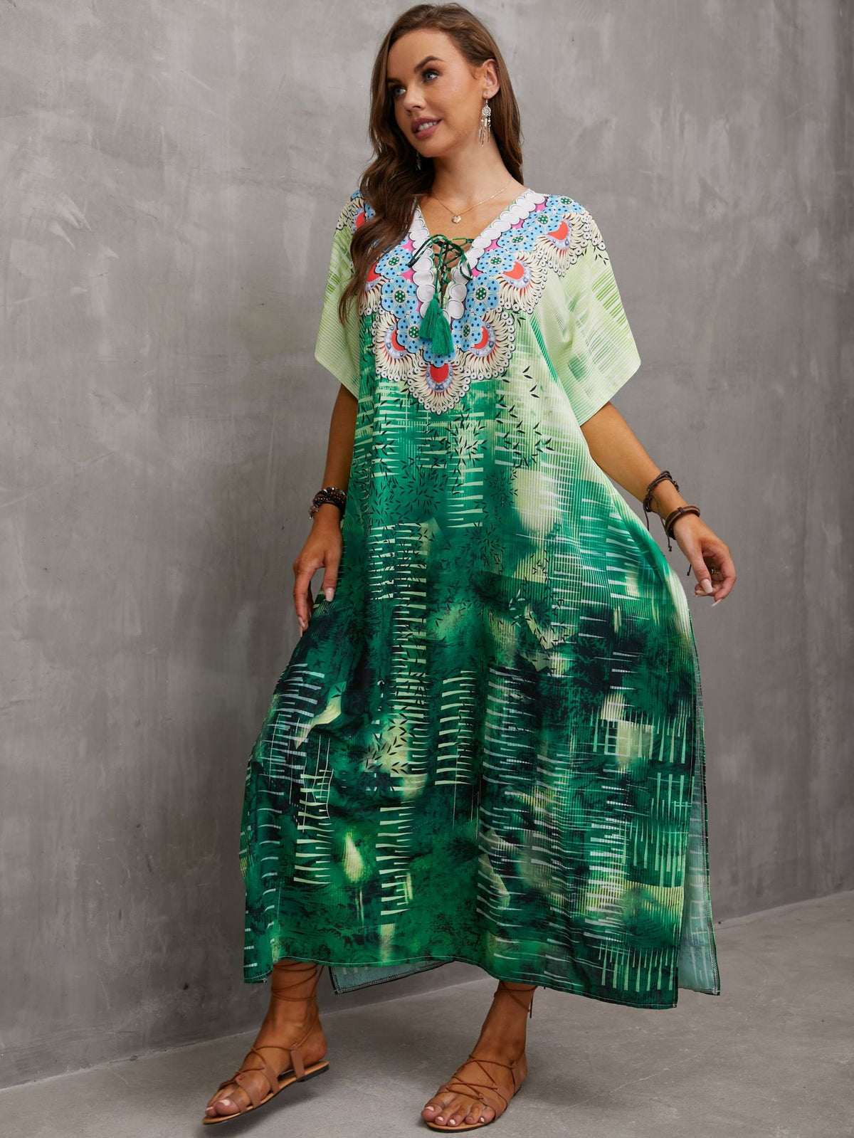 Printed Beach Cover-Up