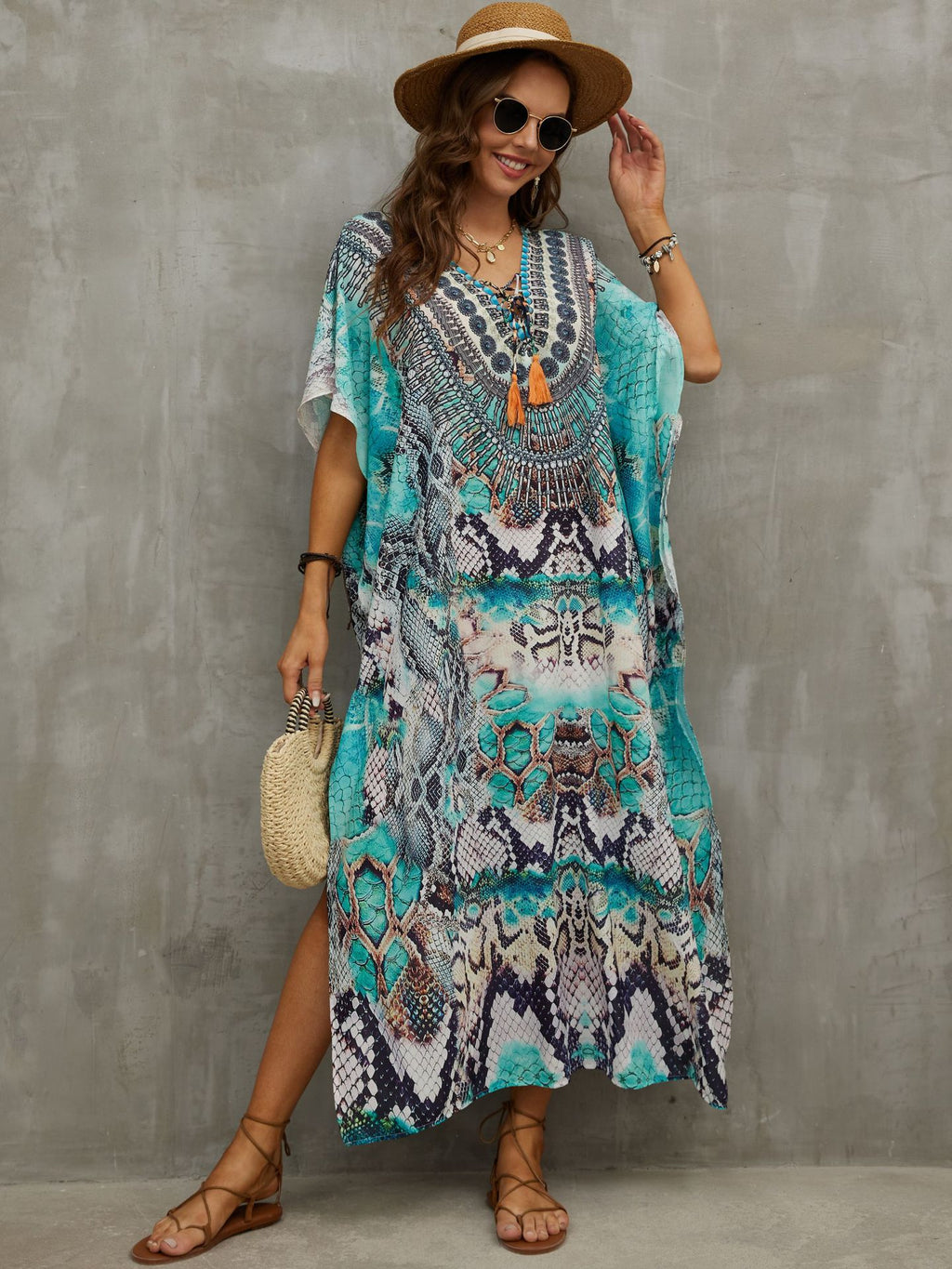 Printed Beach Cover-Up
