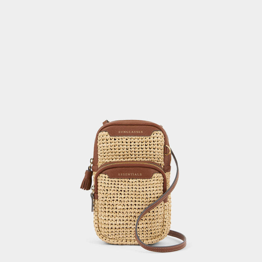 Woven Crossbody Phone Bag
