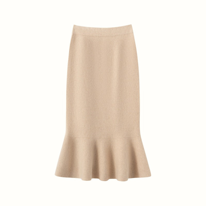 Women’s Cashmere-Wool Fishtail Skirt