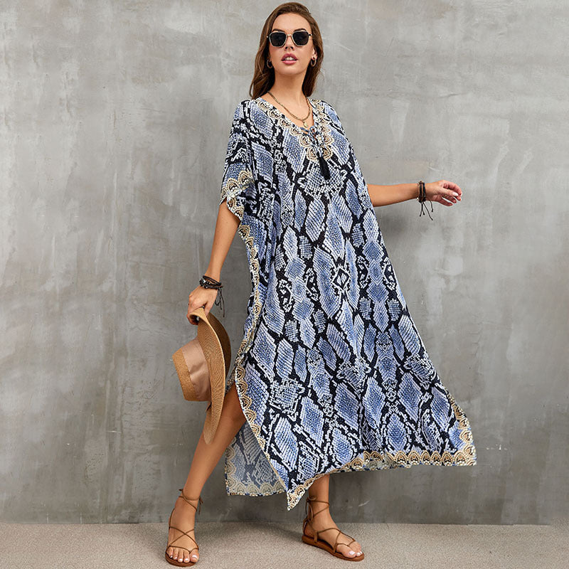 Printed Beach Cover-Up