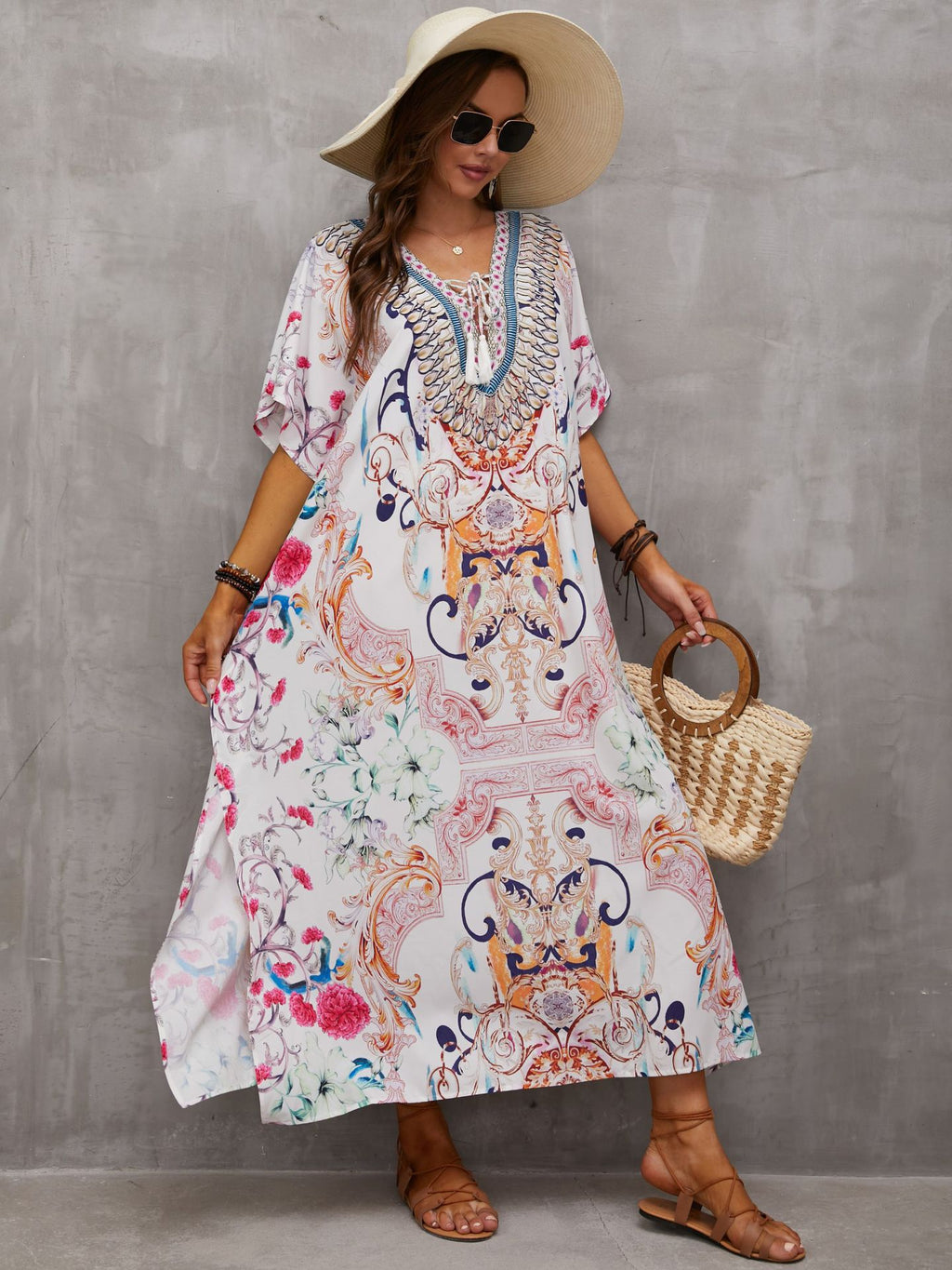Printed Beach Cover-Up