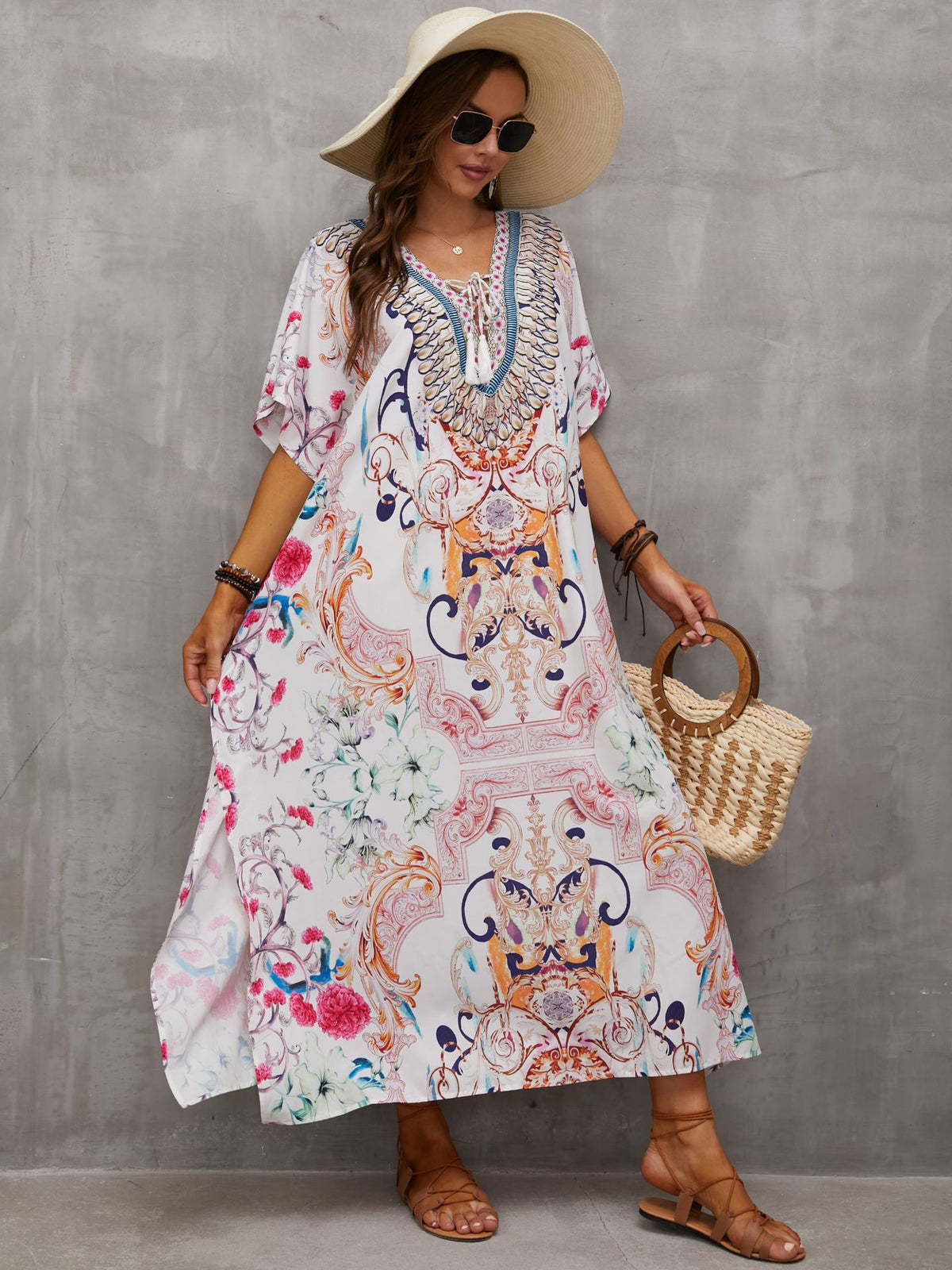 Printed Beach Cover-Up