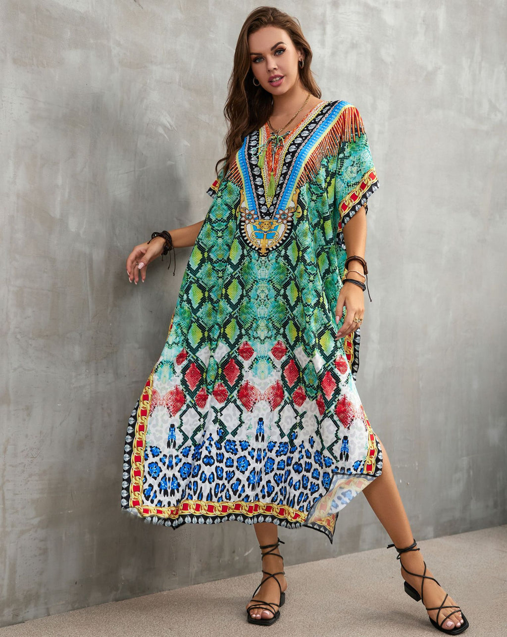 Printed Beach Cover-Up