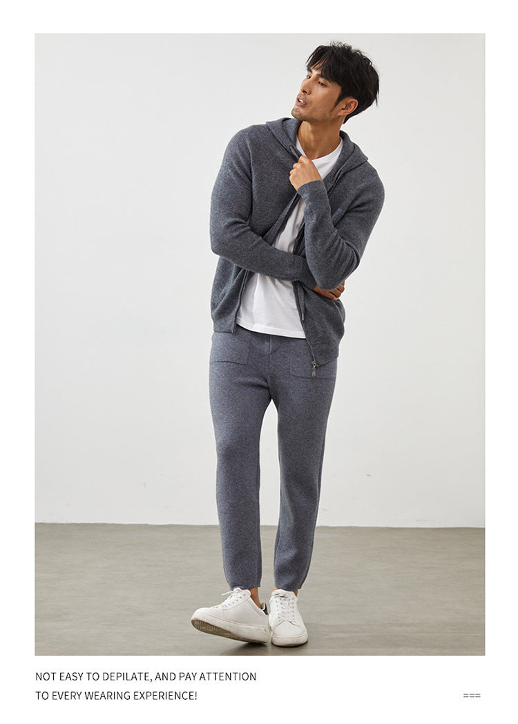 Men’s Cashmere-Wool Straight-Leg Pants
