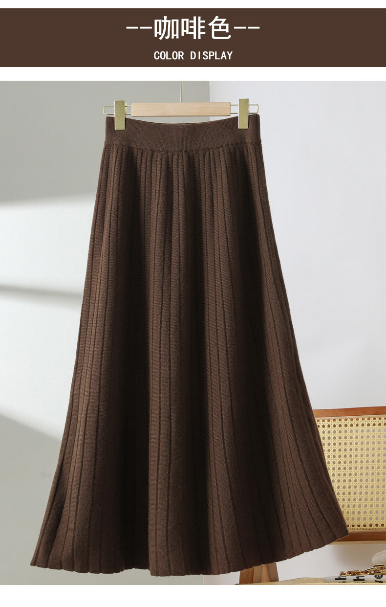 Women’s Wool Pleated Skirt