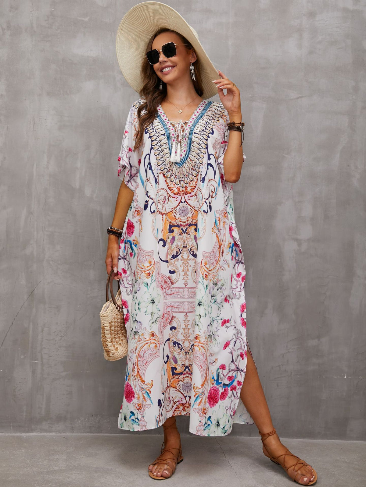 Printed Beach Cover-Up