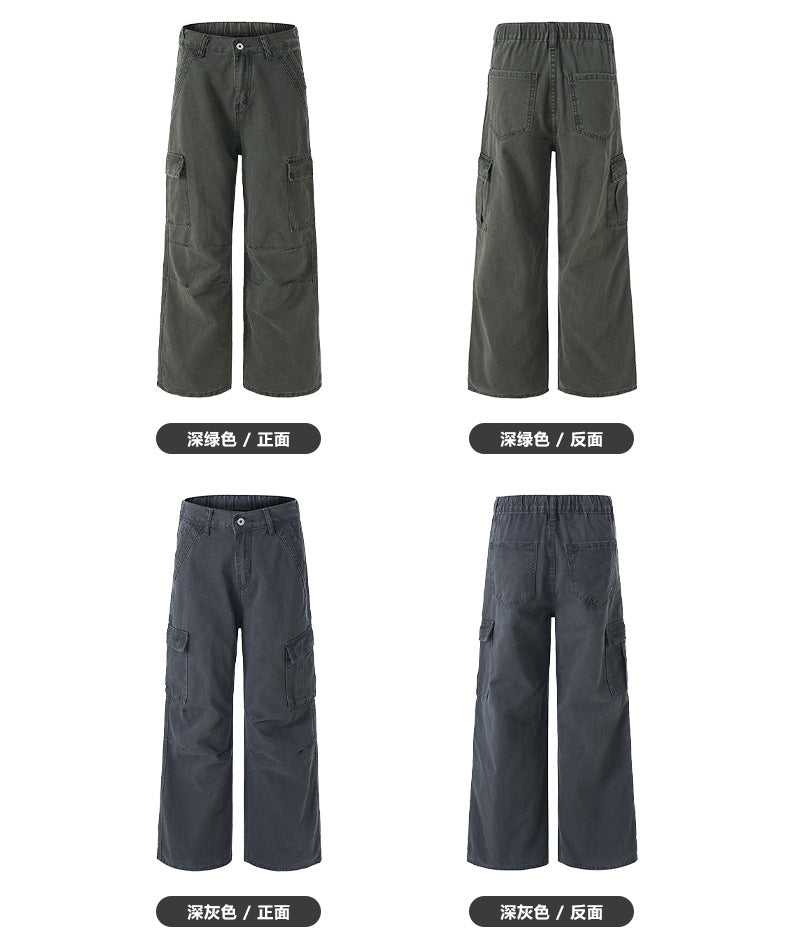Vintage Wide-Leg Utility Pants