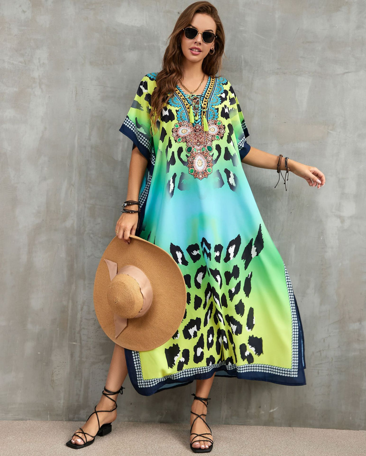 Printed Beach Cover-Up