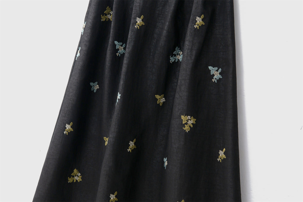 Women’s Mulberry Silk Embroidered Skirt