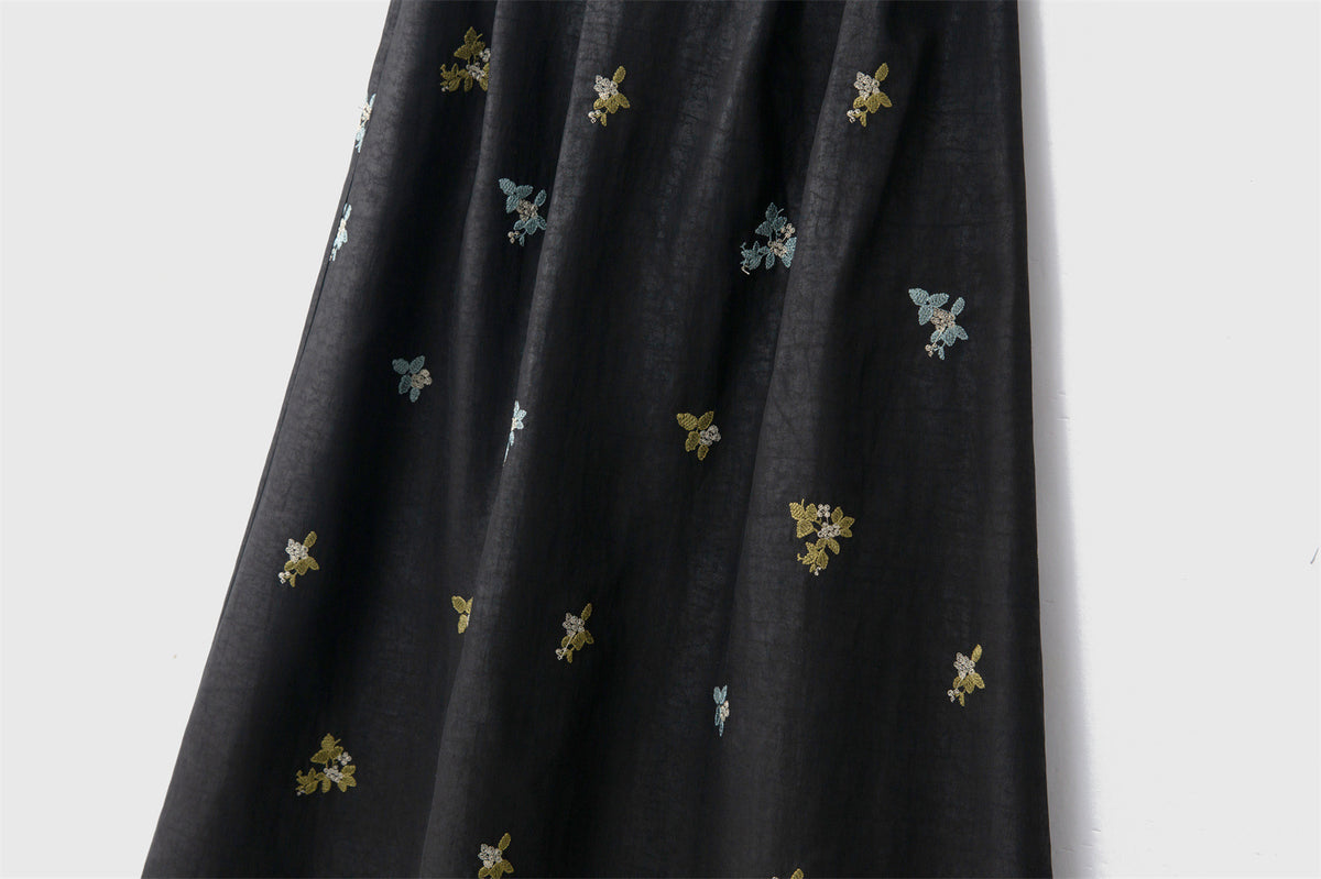 Women’s Mulberry Silk Embroidered Skirt