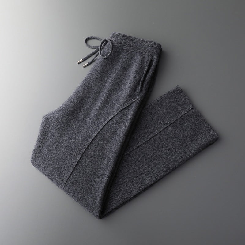 Men’s Cashmere-Style Straight-Leg Pants