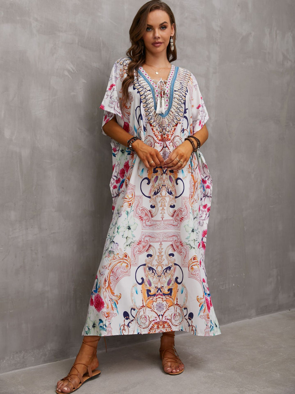 Printed Beach Cover-Up