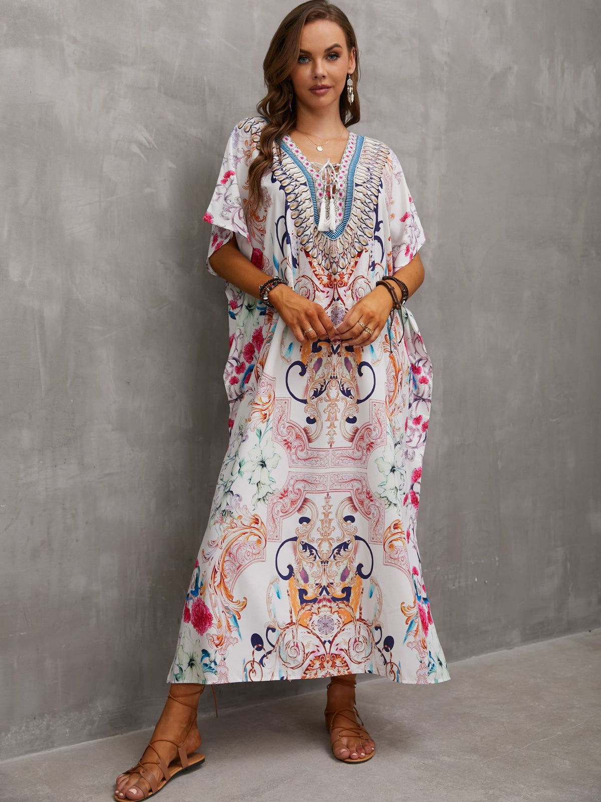 Printed Beach Cover-Up