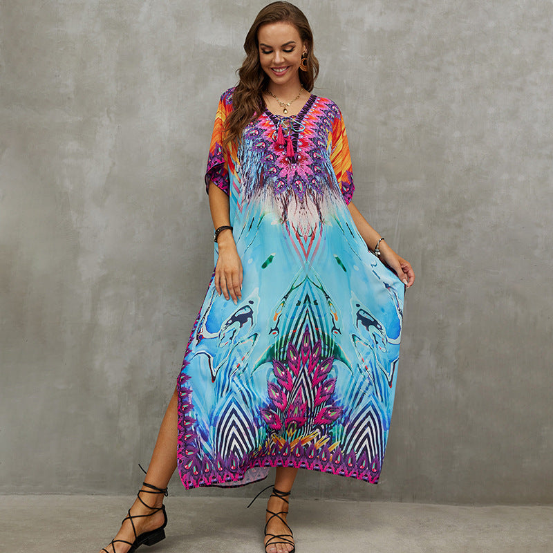 Printed Beach Cover-Up