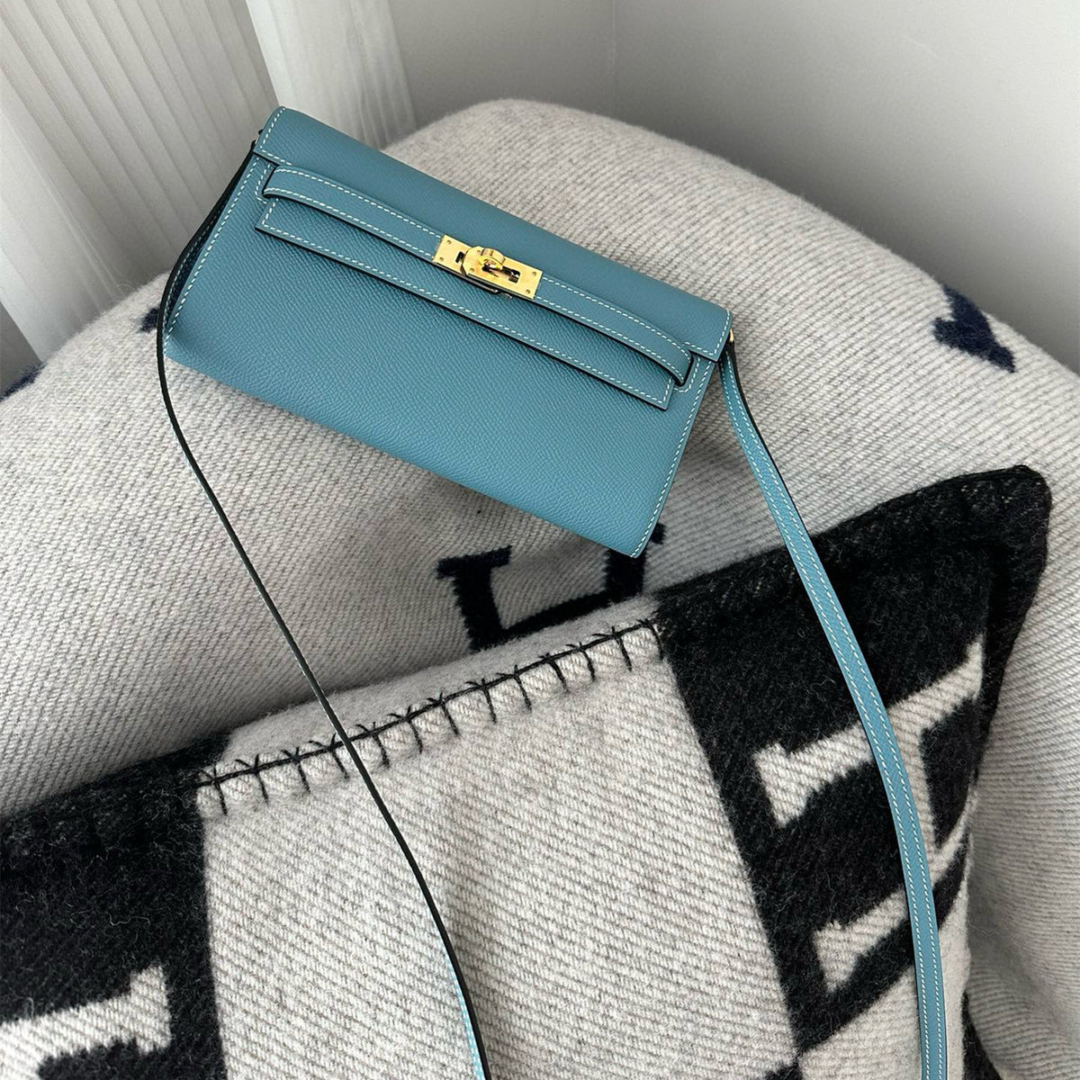 Hand-Stitched Cowhide Crossbody Bag
