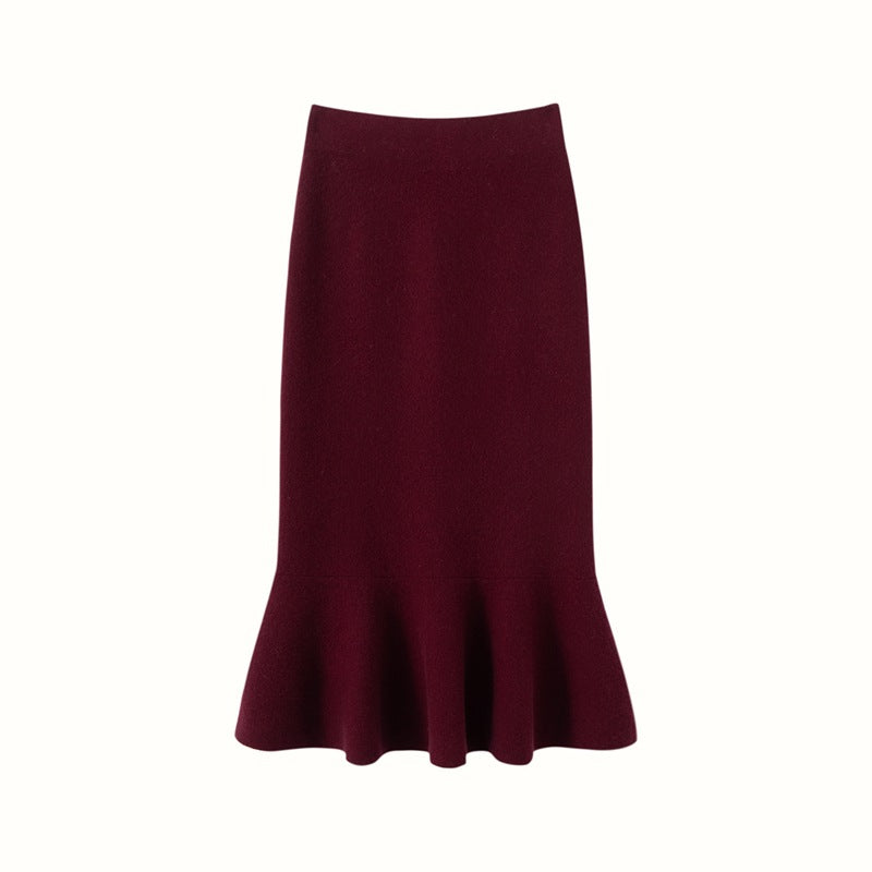 Women’s Cashmere-Wool Fishtail Skirt