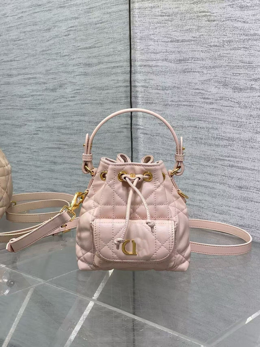 Genuine Leather Bucket Bag